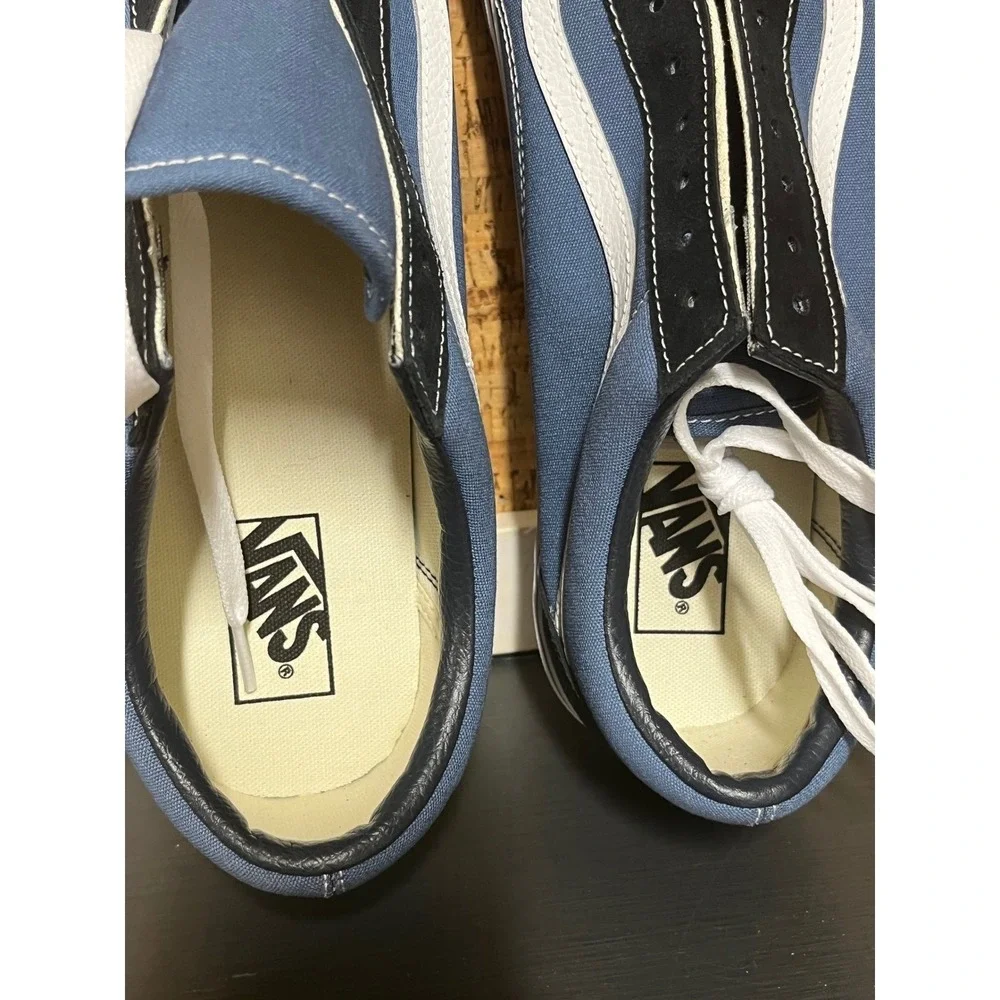 New Vans Old Skool Navy Black White Suede Canvas Skate Shoes Mens 13 VN000D3HNVY